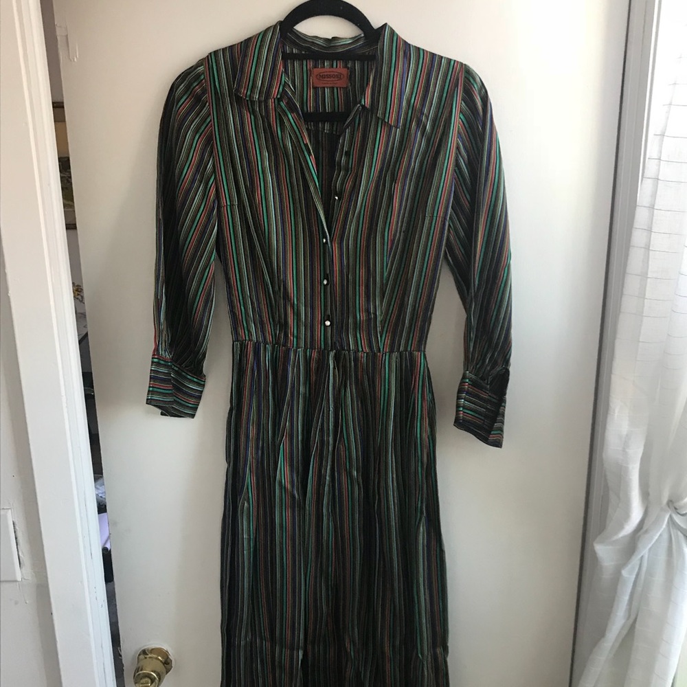 1950s Vintage Missoni dress with button down front